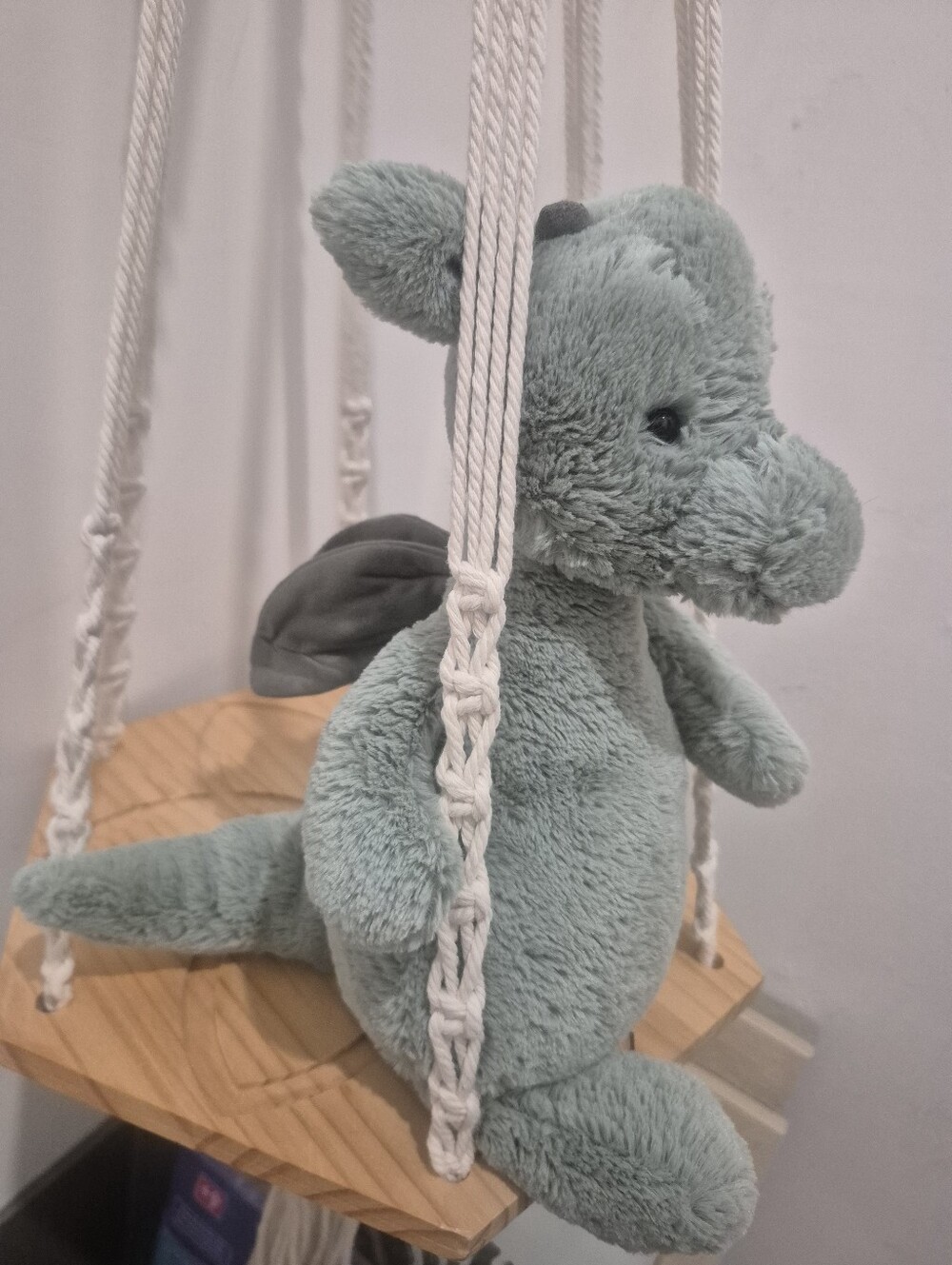 Bashful Dragon Jellycat Sage Green 12 Inch Medium Retired - Picture 8 of 8